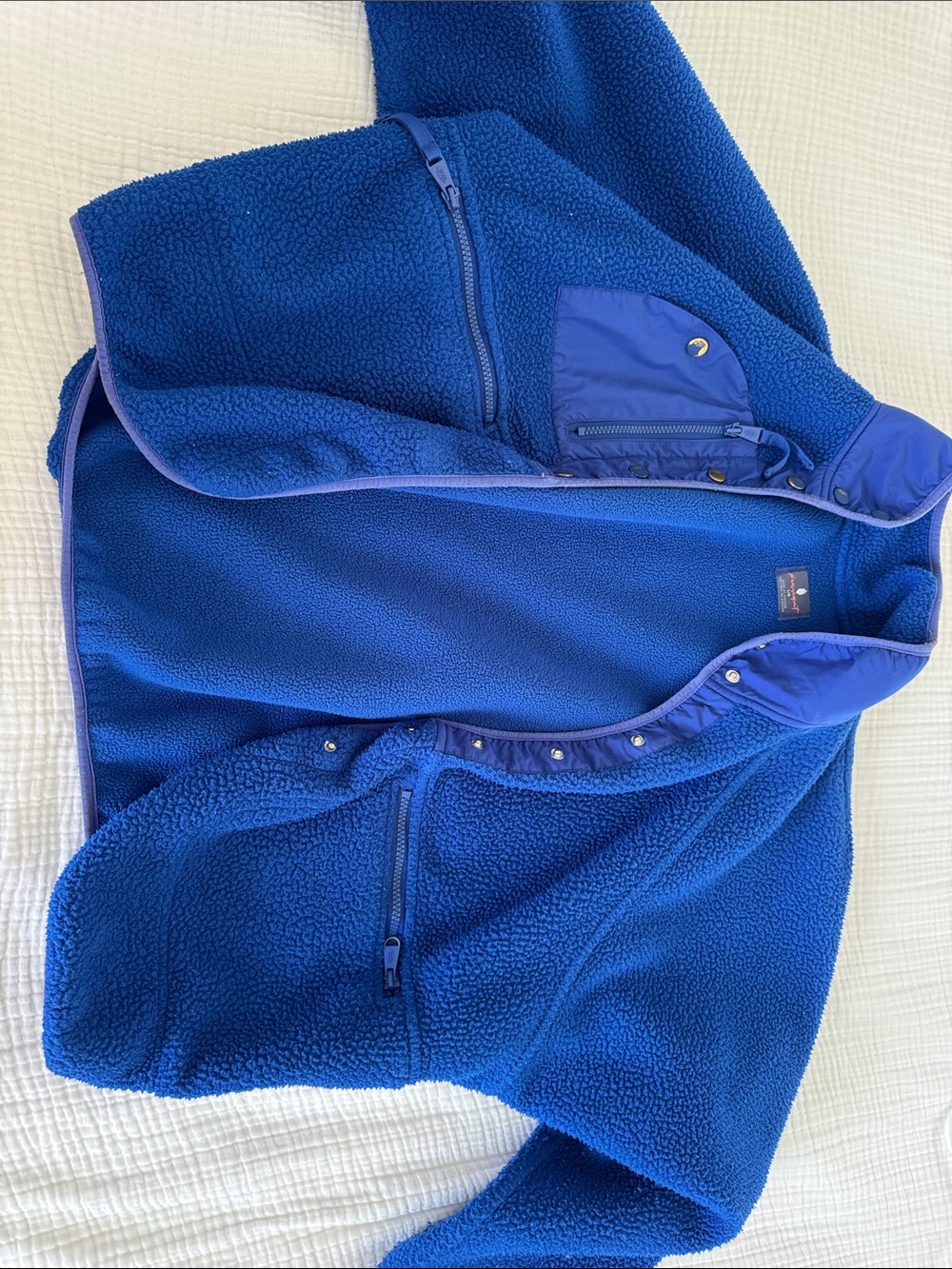 FP Movement by Free People Royal Blue Sherpa Jacket with Contrast Pockets - Picture 6 of 6